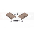 CANIK airsoft optic plate set with two tan mounting plates and screws for accessories