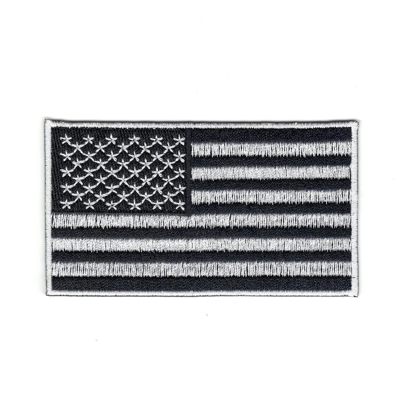 Black and white embroidered AIRSOFT PATCH featuring the American flag design