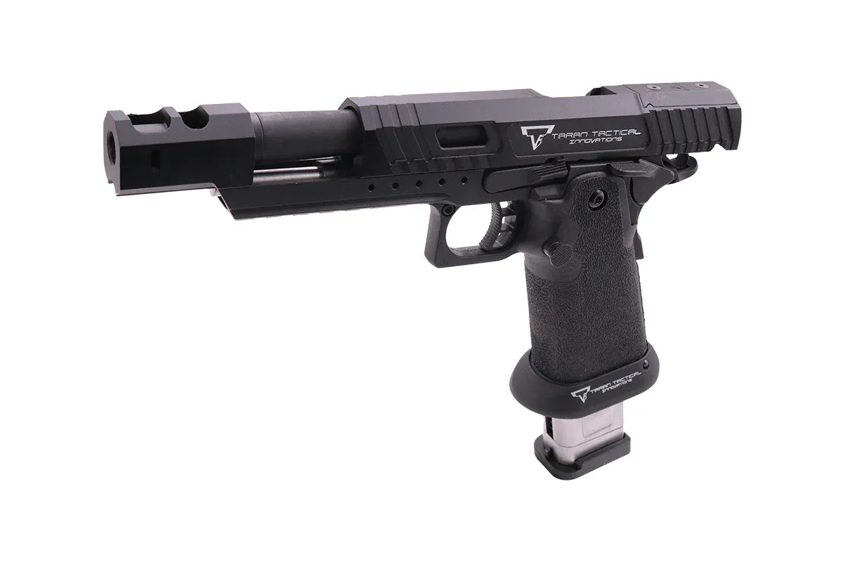 EMG Airsoft pistol featuring a tactical design with enhanced grip and precision barrel