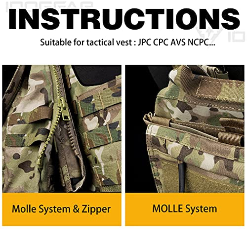 IDOGEAR airsoft pouch with MOLLE system and zipper suitable for tactical vests in camouflage