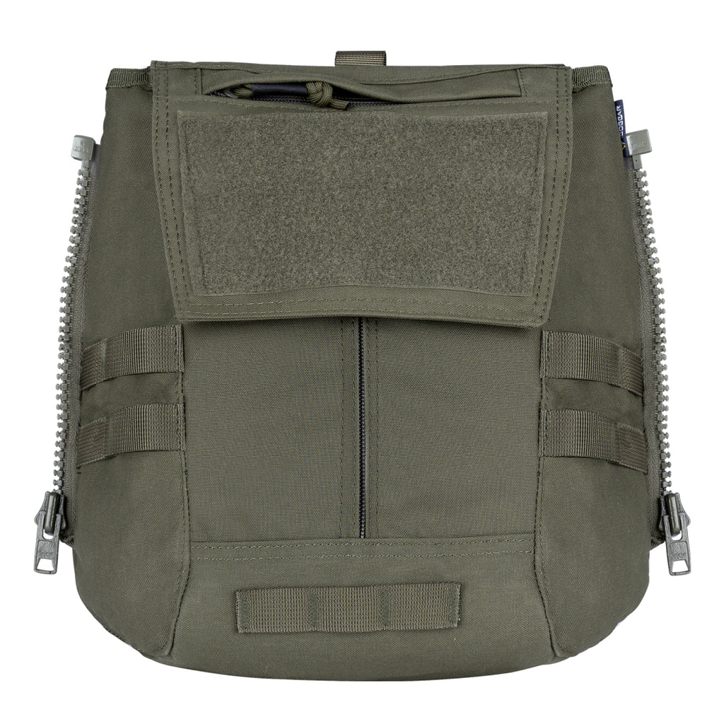 IDOGEAR tactical green airsoft pouch with multiple compartments and zipper closures