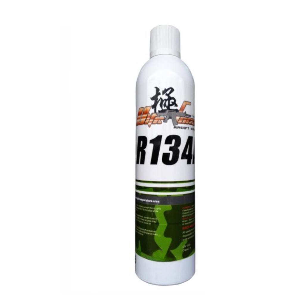 Ultraforce R134 airsoft gas canister designed for optimal performance in airsoft guns