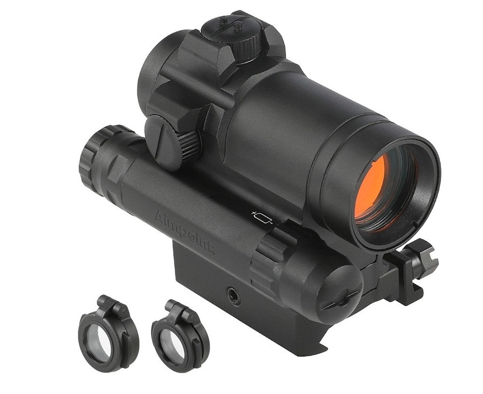 HOLY WARRIOR airsoft red dot sight with adjustable brightness settings and quick-mount base