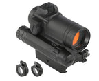 HOLY WARRIOR airsoft red dot sight with adjustable brightness settings and quick-mount base