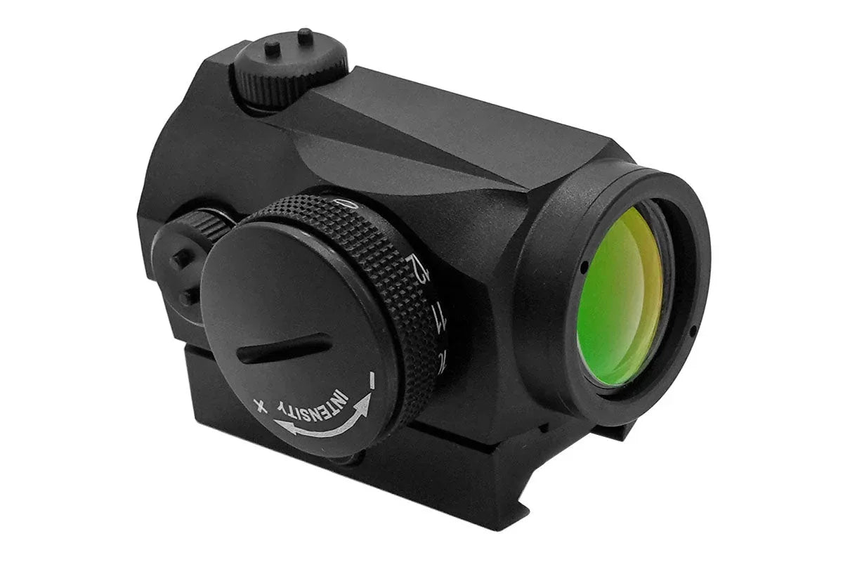 HOLY WARRIOR airsoft red dot sight with adjustable brightness and compact design for enhanced targeting