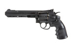 WELL Airsoft Revolver with a sleek black finish and realistic design for airsoft enthusiasts