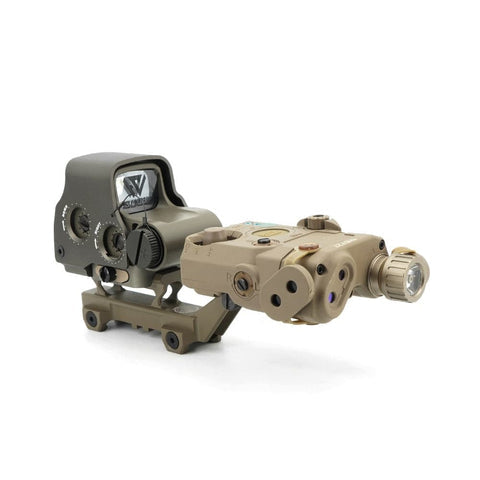 HOLY WARRIOR airsoft riser mount with integrated sight and laser features for tactical use