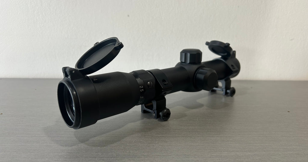 District Airsoft Precision Airsoft Scope with Adjustable Magnification and Lens Covers