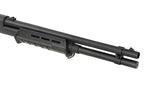 CYMA airsoft shotgun with a sleek black design and tactical grip for enhanced performance