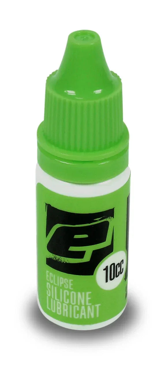 Eclipse airsoft silicone lubricant in a green bottle with 10cc capacity for optimal performance