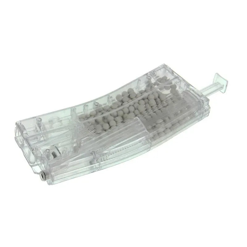 G&G transparent airsoft speed loader designed for quick BB loading into magazines