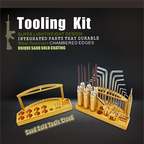 Ultraforce Airsoft Tool Kit with sand gold coated lightweight design and integrated parts tray