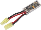 AVOCADO programmable MOSFET for airsoft AEG clear casing dual Tamiya connectors red and black wires