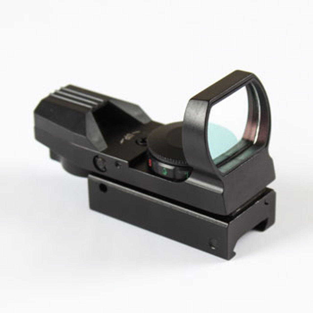 SHRIKE reflex airsoft black compact red dot sight with adjustable dial and Picatinny style mount