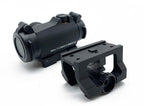 HW MICRO T2 AIRSOFT compact red dot sight with flip covers and quick detach mount accessory for rifles
