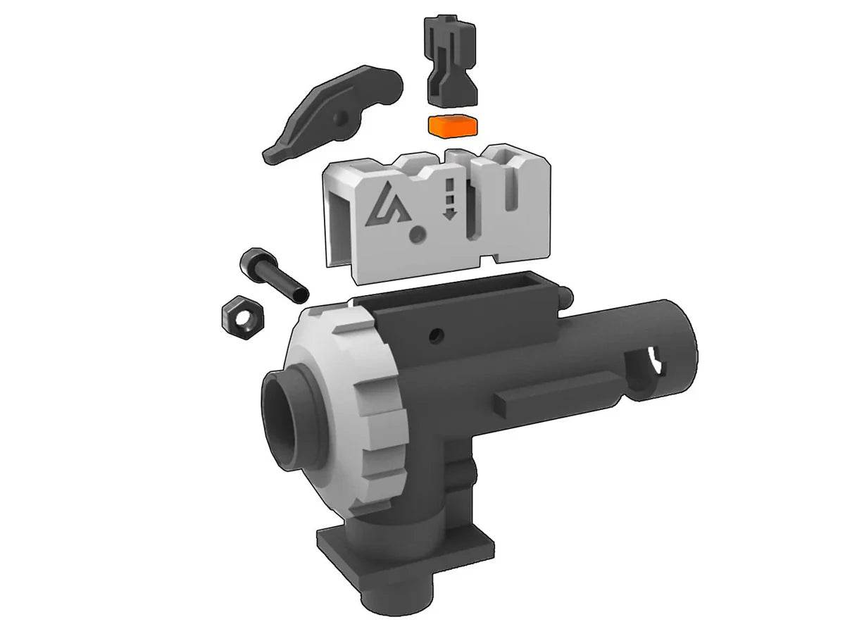 AIRTECH CONVERSION ARES internal component assembly with black and silver parts for enhanced performance