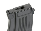 Close-up of a Double Bell AK magazine with a durable construction for reliable firearm performance
