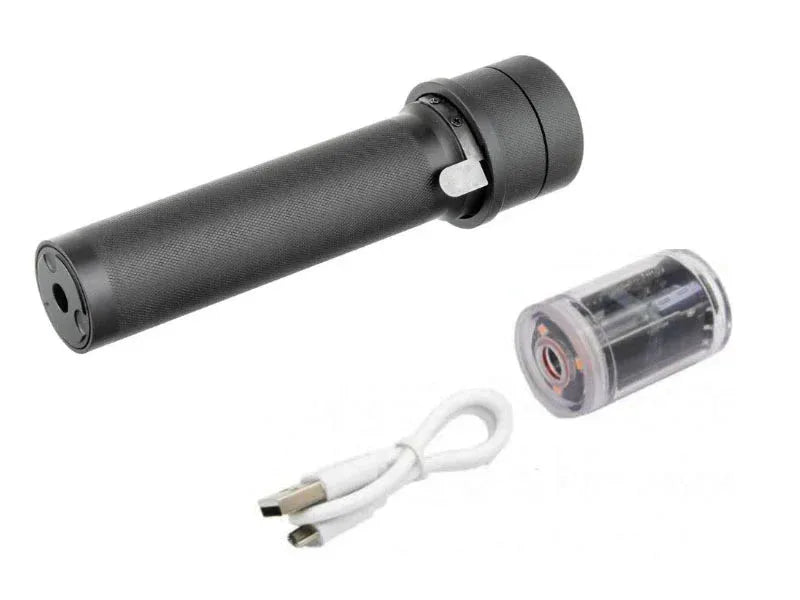 5KU AK TRACER AIRSOFT SILENCER with USB Charging Cable and Transparent Gas Canister