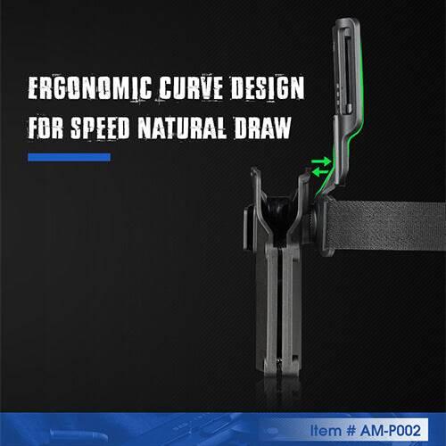 AMOMAX LOW RIDE Holster with ergonomic curve design for speed natural draw