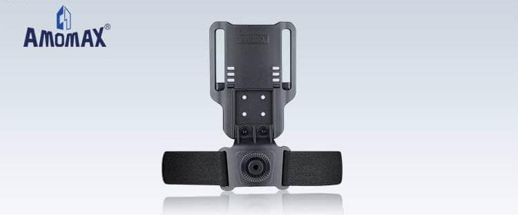 AMOMAX LOW RIDE tactical accessory holder with adjustable straps for secure fit