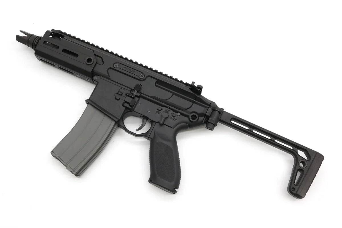 Réplique airsoft APFG MCX GBB noire avec chargeur amovible et crosse pliable