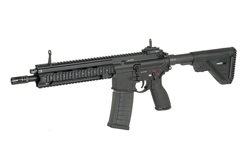 ARCTURUS GR16 AEG AIRSOFT rifle in black with adjustable stock and tactical rail system