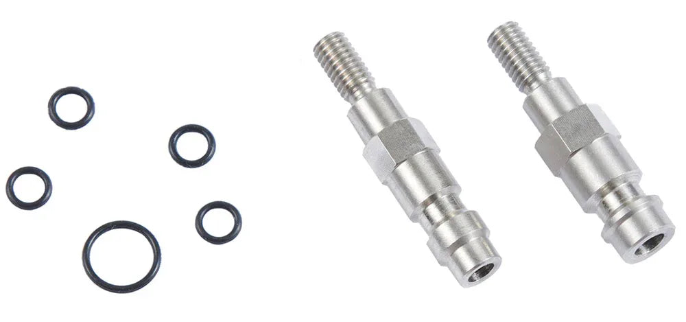 ARMY ARMAMENT M4 HPA ADAPTER kit with two metal adapters and O-rings for airsoft use