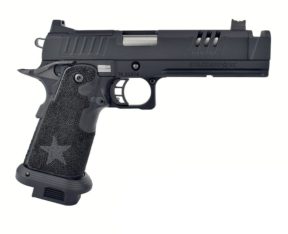 Army Armament R618A Staccato Airsoft Pistol with textured grip and tactical design