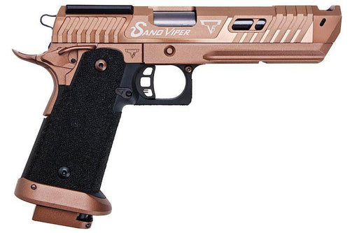 ARMY ARMAMENT TTI SAND VIPER PISTOL with bronze finish and ergonomic grip for precision shooting