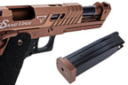 ARMY ARMAMENT TTI SAND VIPER PISTOL featuring a bronze finish and detachable magazine for tactical use