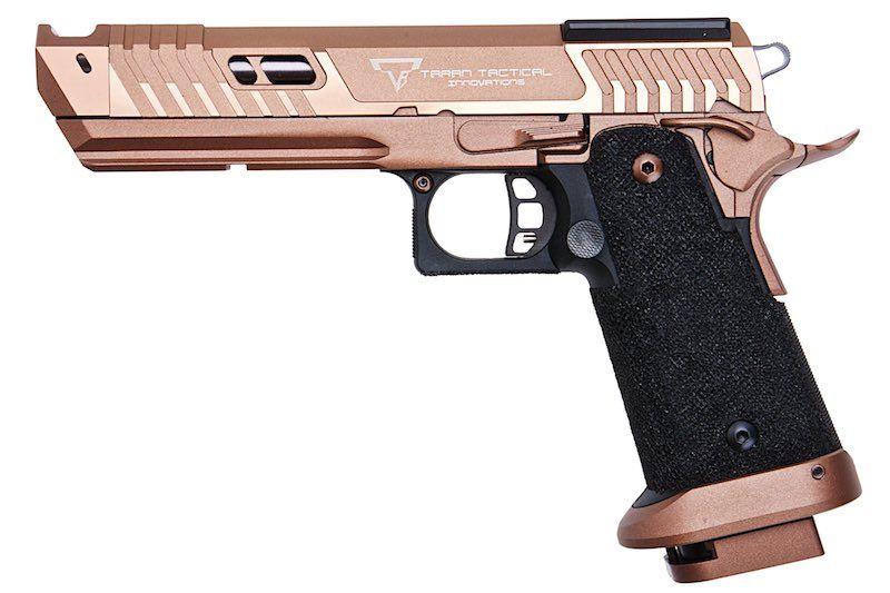 ARMY ARMAMENT TTI SAND VIPER PISTOL in copper finish with textured grip and precision design