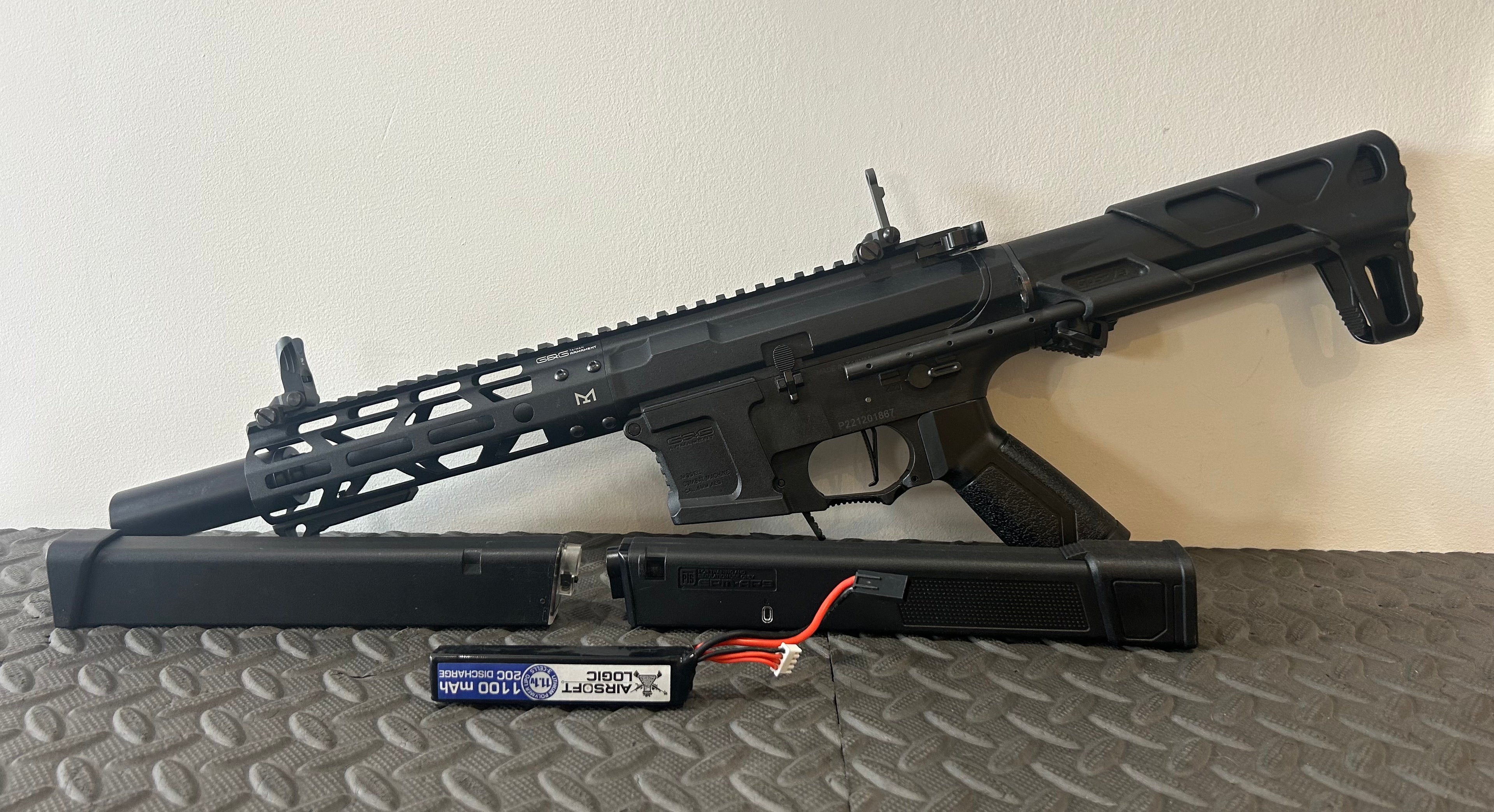 G&G AEG ARP9 Airsoft Rifle with Tactical Rail and Battery Included for Outdoor Games