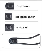 WADSN wire guide accessories including Thru Clamp, 90 Degrees Clamp, and End Clamp for secure wiring