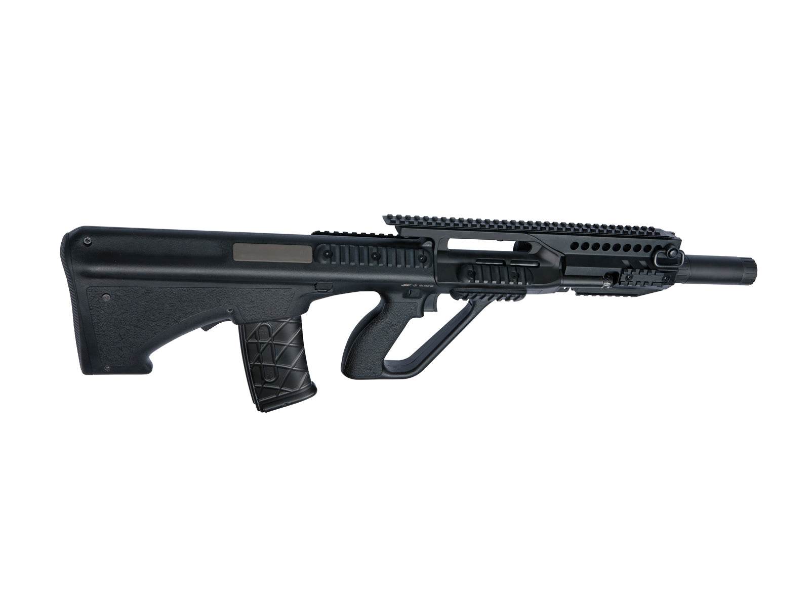 ASG AUG STEYR A3 AEG BULLPUP AIRSOFT gun in black with tactical rail system and ergonomic design