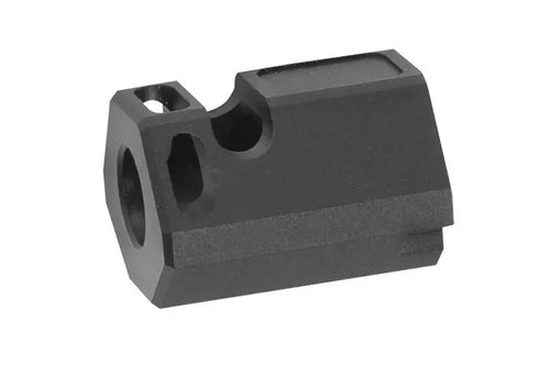 ASG COMPENSATOR in black, designed to reduce recoil and improve accuracy for tactical enthusiasts