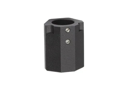 ASG COMPENSATOR in Black with Durable Aluminum Construction for Enhanced Firearm Stability
