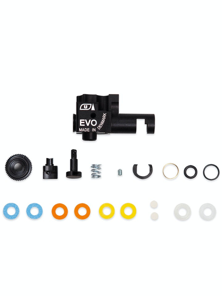 ASG HOP UP ULTIMATE EVO assembly with various adjustment components and seals for airsoft guns