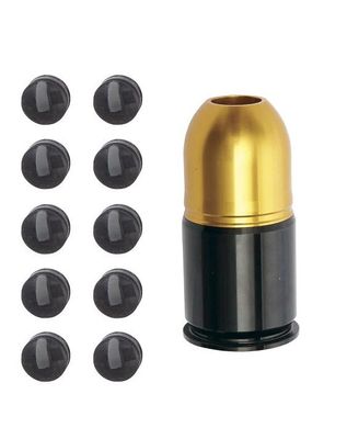 ASG shell cap with black spherical pellets for explosive accessories use