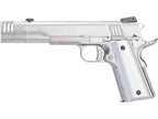 AWCUSTOM NE31 HITMAN 1911 stainless steel pistol with engraved grip and precision design