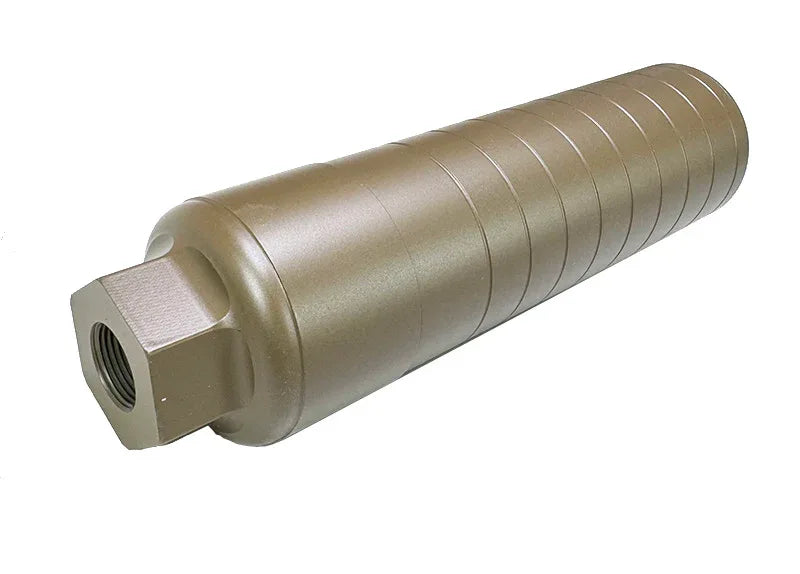 E&C Barrel Extension Airsoft in Tan Color for Enhanced Shooting Experience