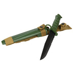 WADSN M10 STYLE TRAINING BAYONET with a green handle and durable sheath for tactical training