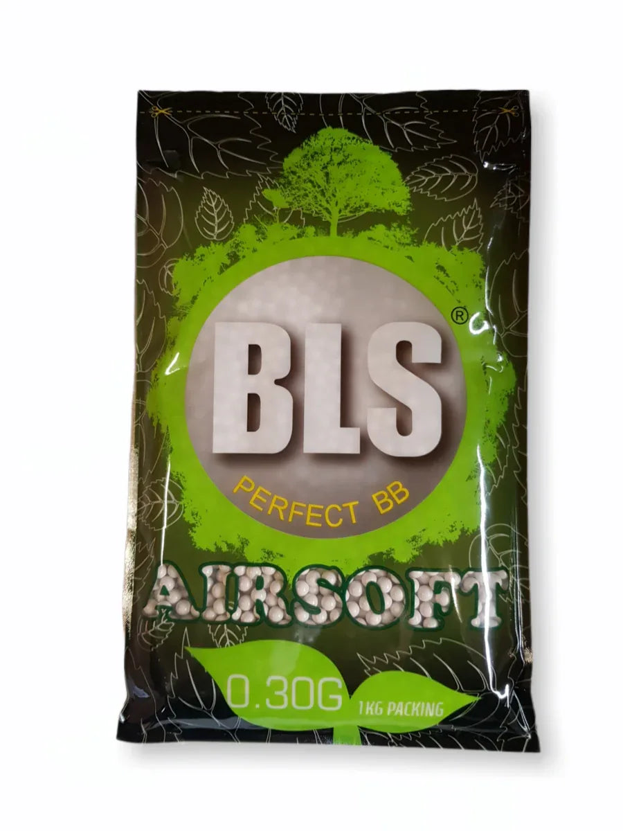 BLS BIO AIRSOFT BBS 0.30g in 1kg packaging for optimal airsoft performance and precision.