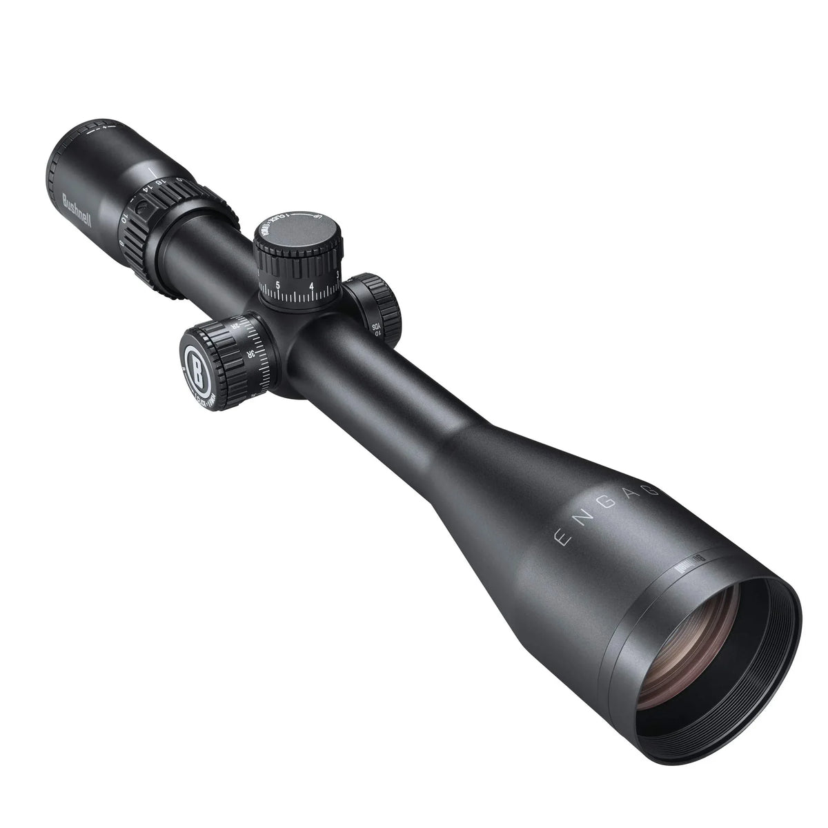 Bushnell 6-24x50 riflescope with high magnification and precision adjustment knobs