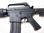 Detailed view of C8 Airsoft rifle with ergonomic grip and Canadian Forces markings