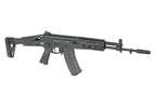 Réplique airsoft ak12 gbbr noire WELL PRO avec crosse réglable et chargeur haute capacité