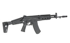 GBBR airsoft ak12 gbbr noir de WELL PRO avec crosse pliable et système réaliste