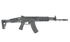 Réplique airsoft ak12 gbbr WELL PRO noire avec crosse ajustable et chargeur transparent