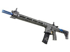 G and G AEG COBALT KINETIC gray and blue lightweight airsoft rifle with long MLOK handguard