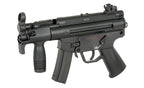 CYMA MP5K airsoft gun AEG in black compact replica with vertical foregrip and magazine