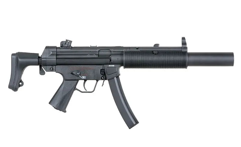 CYMA cyma mp5 AEG AIRSOFT gun with black body and extended barrel for realistic airsoft gameplay
